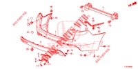 PARAURTI POSTERIORE  per Honda ACCORD TOURER 2.4 S 5 Porte 5 velocità automatico 2014