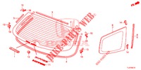 PARAVENTO POSTERIORE/VETRO QUARTIERE  per Honda ACCORD TOURER 2.4 S 5 Porte 5 velocità automatico 2014