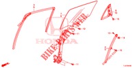 VETRO PORTIERA POSTERIORE/REGOLATORE PORTIERA  per Honda ACCORD TOURER 2.4 S 5 Porte 5 velocità automatico 2014