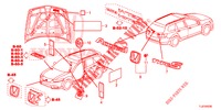EMBLEME/ETICHETTE CAUZIONE  per Honda ACCORD TOURER 2.0 S 5 Porte 6 velocità manuale 2015