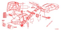 EMBLEME/ETICHETTE CAUZIONE  per Honda ACCORD TOURER 2.0 S 5 Porte 5 velocità automatico 2015