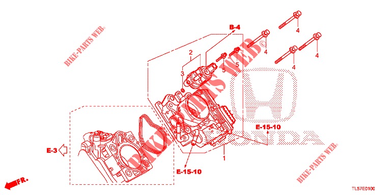 CORPO VALVOLA IMMISSIONE (2.0L) per Honda ACCORD TOURER 2.0 S 5 Porte 5 velocità automatico 2015
