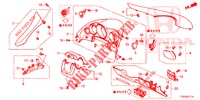 ABBELLIMENTO STRUMENTI (COTE DE CONDUCTEUR) (RH) per Honda CIVIC 1.8 EX 5 Porte 5 velocità automatico 2012