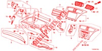 ABBELLIMENTO STRUMENTI (COTE DE PASSAGER) (RH) per Honda CIVIC 1.8 EX 5 Porte 5 velocità automatico 2012