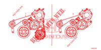CINGHIA DELL'ALTERNATORE (1.8L) per Honda CIVIC 1.8 EX 5 Porte 5 velocità automatico 2012