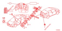 EMBLEME/ETICHETTE CAUZIONE  per Honda CIVIC 1.8 EX 5 Porte 5 velocità automatico 2012