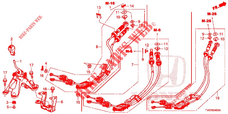 LEVA SELEZIONE(HMT)  per Honda CIVIC DIESEL 1.6 ES 5 Porte 6 velocità manuale 2013