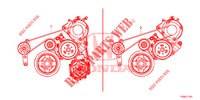 CINGHIA DELL'ALTERNATORE (1.8L) per Honda CIVIC 1.8 ES 5 Porte 6 velocità manuale 2014