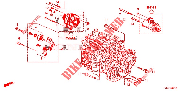 AUTO TENSIONE (1.5L) per Honda CIVIC 1.5 SPORT 5 Porte 6 velocità manuale 2017