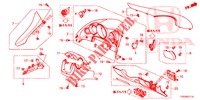 ABBELLIMENTO STRUMENTI (COTE DE CONDUCTEUR) (RH) per Honda CIVIC 2.2 EX 5 Porte 6 velocità manuale 2013