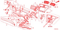 ABBELLIMENTO STRUMENTI (COTE DE PASSAGER) (RH) per Honda CIVIC 2.2 EX 5 Porte 6 velocità manuale 2013