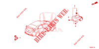 VISTA POSTERIORE ANTENNA / CAMERA GPS per Honda CIVIC TYPE R 5 Porte 6 velocità manuale 2016