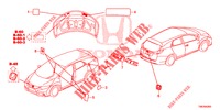 EMBLEME/ETICHETTE CAUZIONE  per Honda CIVIC TOURER 1.8 ES 5 Porte 5 velocità automatico 2014