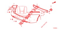 PARAURTI POSTERIORE  per Honda CIVIC TOURER 1.8 EXGT 5 Porte 5 velocità automatico 2014