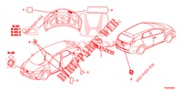 EMBLEME/ETICHETTE CAUZIONE  per Honda CIVIC TOURER 1.8 SE 5 Porte 5 velocità automatico 2014