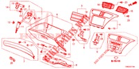ABBELLIMENTO STRUMENTI (COTE DE PASSAGER) (RH) per Honda CIVIC TOURER 1.8 EX 5 Porte 5 velocità automatico 2016