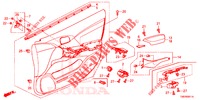 FODERAMENTO PORTIERA ANT. (RH) per Honda CIVIC TOURER 1.8 ES 5 Porte 6 velocità manuale 2014