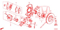 FRENO ANTERIORE  per Honda CIVIC TOURER 1.8 ES 5 Porte 6 velocità manuale 2014
