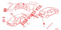 EMBLEME/ETICHETTE CAUZIONE  per Honda CIVIC TOURER 1.8 LIFESTYLE 5 Porte 6 velocità manuale 2014