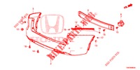 PARAURTI POSTERIORE  per Honda CIVIC TOURER 1.8 LIFESTYLE 5 Porte 6 velocità manuale 2014