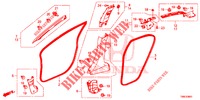 ABBELLIMENTO PILASTRO (RH) per Honda CIVIC TOURER 1.8 EX 5 Porte 6 velocità manuale 2015