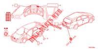 EMBLEME/ETICHETTE CAUZIONE  per Honda CIVIC TOURER 1.8 EX 5 Porte 6 velocità manuale 2015