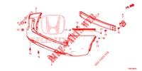 PARAURTI POSTERIORE  per Honda CIVIC TOURER 1.8 SE 5 Porte 6 velocità manuale 2015