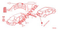 EMBLEME/ETICHETTE CAUZIONE  per Honda CIVIC TOURER 1.8 EX 5 Porte 6 velocità manuale 2016