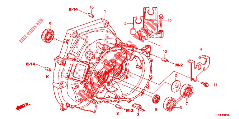 ALLOGGIO INNESTO  per Honda CIVIC TOURER 1.8 EX 5 Porte 6 velocità manuale 2016