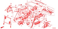 FODERAMENTO LATO BAULE  per Honda CIVIC TOURER 1.8 EX 5 Porte 6 velocità manuale 2017
