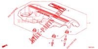 COPERTURA MOTORE (DIESEL) per Honda CIVIC TOURER DIESEL 1.6 LIFESTYLE 5 Porte 6 velocità manuale 2014