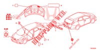 EMBLEME/ETICHETTE CAUZIONE  per Honda CIVIC TOURER DIESEL 1.6 LIFESTYLE 5 Porte 6 velocità manuale 2014
