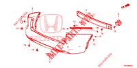 PARAURTI POSTERIORE  per Honda CIVIC TOURER DIESEL 1.6 LIFESTYLE 5 Porte 6 velocità manuale 2014