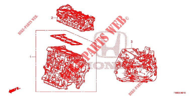 ARREDO DI MONT. MOTORE/ASS. TRASMISSIONE (DIESEL) per Honda CIVIC TOURER DIESEL 1.6 ES 5 Porte 6 velocità manuale 2015