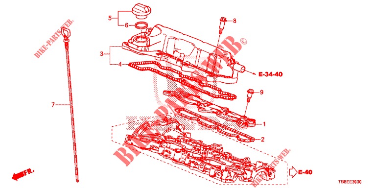 CAMERA ASPIRATORE (DIESEL) per Honda CIVIC TOURER DIESEL 1.6 ES 5 Porte 6 velocità manuale 2015