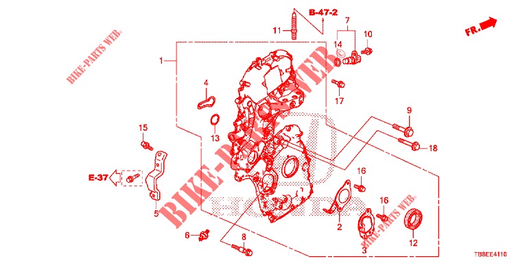 CASSA CATENA (DIESEL) per Honda CIVIC TOURER DIESEL 1.6 ES 5 Porte 6 velocità manuale 2015