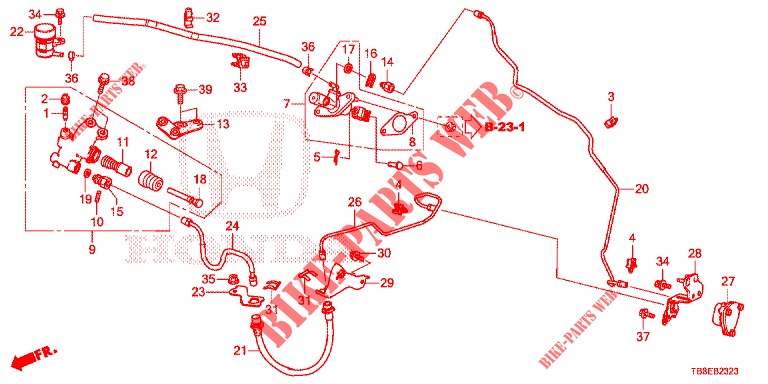 CILINDRO MAESTRO INNESTO (RH) (DIESEL) per Honda CIVIC TOURER DIESEL 1.6 ES 5 Porte 6 velocità manuale 2015