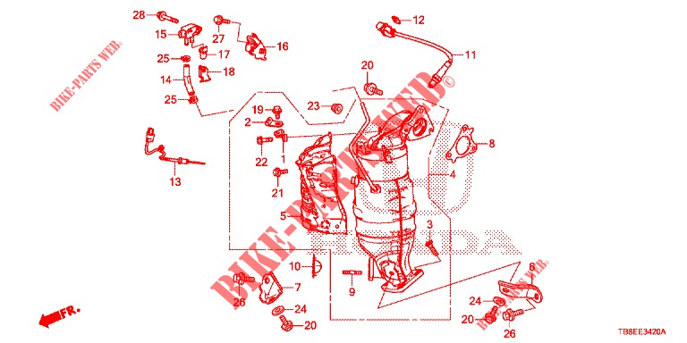 CONVERTITORE TORSIONE (DIESEL) (1) per Honda CIVIC TOURER DIESEL 1.6 ES 5 Porte 6 velocità manuale 2015