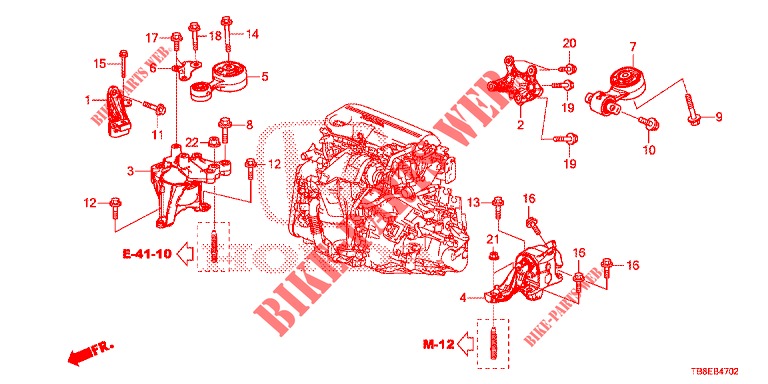MONTATORI MOTORE (DIESEL) per Honda CIVIC TOURER DIESEL 1.6 ES 5 Porte 6 velocità manuale 2015