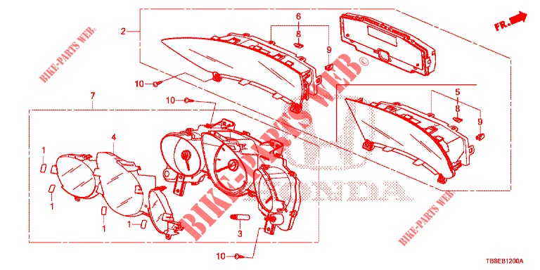 TACHIMETRO  per Honda CIVIC TOURER DIESEL 1.6 ES 5 Porte 6 velocità manuale 2015