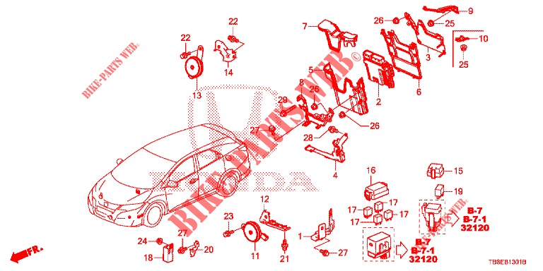 UNITA DI CONTROLLO (COMPARTIMENT MOTEUR) (1) (DIESEL) per Honda CIVIC TOURER DIESEL 1.6 ES 5 Porte 6 velocità manuale 2015
