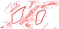 ABBELLIMENTO PILASTRO (RH) per Honda CIVIC TOURER DIESEL 1.6 EX 5 Porte 6 velocità manuale 2015