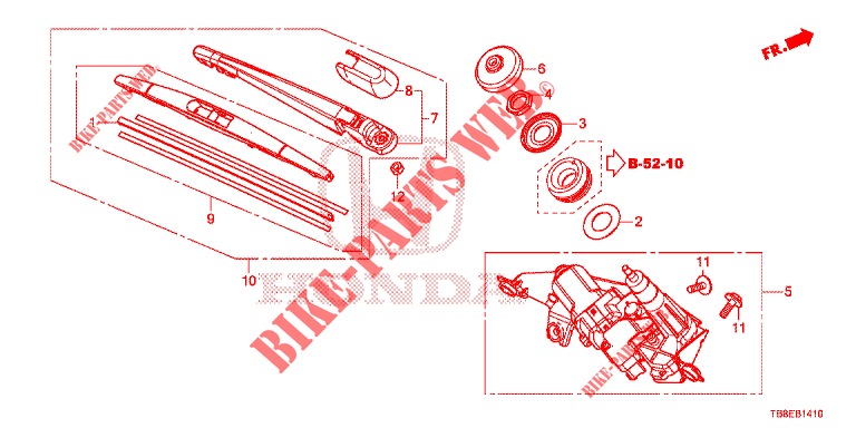 TERGICRISTALLO PARAVENTO  per Honda CIVIC TOURER DIESEL 1.6 EX 5 Porte 6 velocità manuale 2015