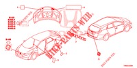 EMBLEME/ETICHETTE CAUZIONE  per Honda CIVIC TOURER DIESEL 1.6 SE 5 Porte 6 velocità manuale 2015