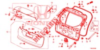 PANNELLO PORTELLONE(2D)  per Honda CIVIC TOURER DIESEL 1.6 SE 5 Porte 6 velocità manuale 2015