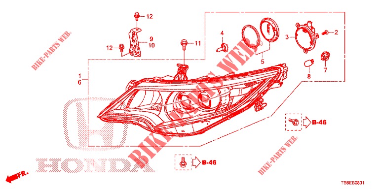 FANALE (LED) per Honda CIVIC TOURER DIESEL 1.6 EXGT 5 Porte 6 velocità manuale 2016