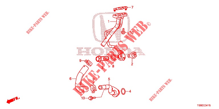 TUBO FLESSIBILE DELL'OLIO DEL TURBOCOMPRESSORE (DIESEL) per Honda CIVIC TOURER DIESEL 1.6 EXGT 5 Porte 6 velocità manuale 2016