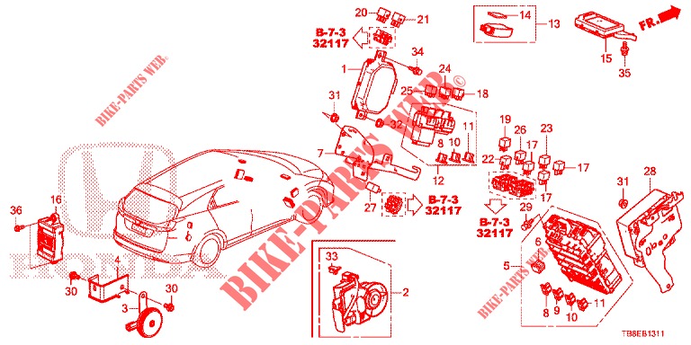 UNITA DI CONTROLLO (CABINE) (1) (RH) per Honda CIVIC TOURER DIESEL 1.6 EXGT 5 Porte 6 velocità manuale 2016
