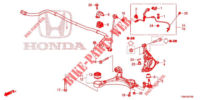 GIUNTO ANTERIORE  per Honda CIVIC TOURER DIESEL 1.6 EXGT 5 Porte 6 velocità manuale 2017