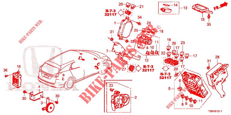 UNITA DI CONTROLLO (CABINE) (1) (RH) per Honda CIVIC TOURER DIESEL 1.6 EXGT 5 Porte 6 velocità manuale 2017